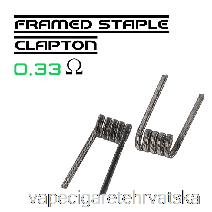 Vape Cigarete Wotofo Comp žica - Unaprijed Izrađene Zavojnice 0,33 Ohma Uokvirena Spajalica Clapton - Pakiranje Od 10